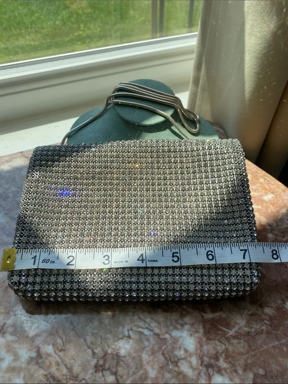 Vintage Shals International Rhinestone Crystal Evening Clutch